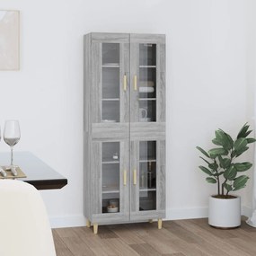 3114834 vidaXL Dulap înalt, gri sonoma, 69,5x34x180 cm, lemn compozit