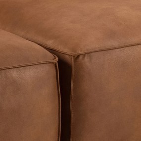 Canapea maro coniac cu tapițerie din imitație de piele 208 cm Fairfield Kentucky – Bonami Selection