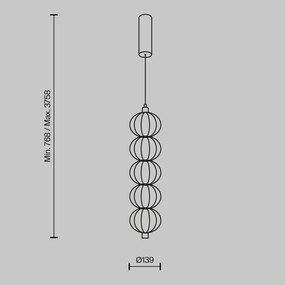 Lustra/Pendul LED design decorativ Golden Cage
