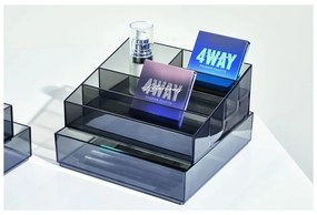 Organizator de baie negru mat pentru cosmetice din plastic reciclat Nail Station – iDesign