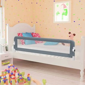 10167 vidaXL Balustradă de protecție pat copii, gri, 150x42 cm, poliester
