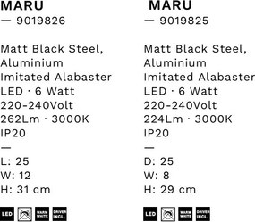 Aplica de perete LED ambientala MARU