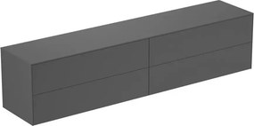 Dulap baza suspendat Ideal Standard Atelier Conca antracit mat 4 sertare cu blat 240 cm