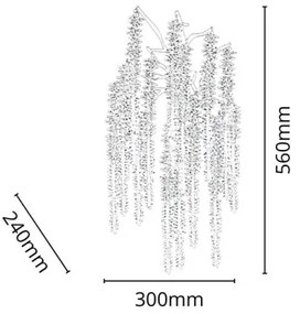 Aplică de cristal 3xG9/40W/230V auriu