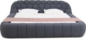 Pat dormitor dumonde, tapitat bej, Bubble 180x200 cm