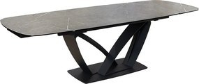 Masa Extensibila cu Blat Ceramic, Grafit, PAPILLON 180-220-260cm