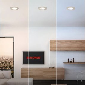 Briloner 7605032 - Set cu 3 LED-uri, corp de iluminat încastrat pentru baie, 3xLED/4,9W/230V, IP44, crom mat