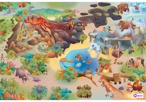 Covor pentru copii Domarex Little Hippo Dinosaurs , 75 x 112 cm