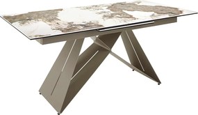Masa extensibila deosebita design LUX Porcelain Marble 180-240cm
