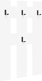 vidaXL Răcător de paltoane montat pe perete Alb 65 x 3 x 100 cm