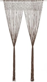 vidaXL Perdea macrame, gri taupe,140 x 240 cm, bumbac