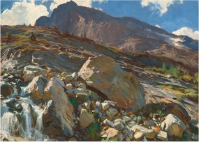Tablou pe sticlă - John Singer Sargent, Simplon Pass, reproducere (70x50 cm)