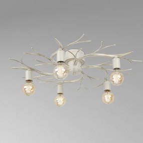 Plafonieră GARNISH 5xE27/15W/230V alb/patină