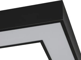 Plafonieră LED 150W/230V, 3000/4000/6500K, 120x120 cm, negru