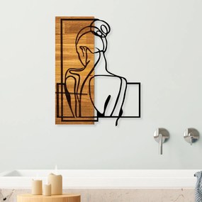 Accesoriu decorativ de perete din lemn Woman Posture