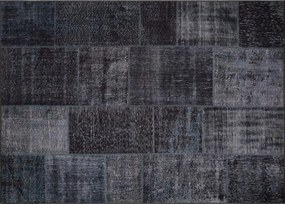 Covor JAZZ CHENILLE, 75x150 cm, forma dreptunghiulara, poliester, negr