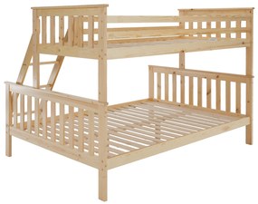 Patul supraetajat se poate descompune, pin natural, LUINI