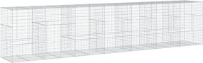 vidaXL Coș gabion cu capac, 700x100x150 cm, fier galvanizat