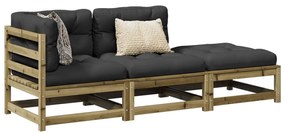 vidaXL Set mobilier de grădină cu perne, 5 piese, lemn de pin tratat