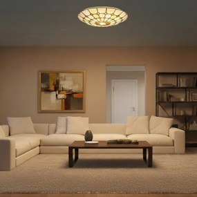 Brilagi - Plafonieră Tiffany DORAN din vitralii, 2xE27/60W/230V