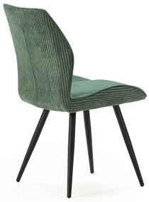 Scaune de dining verzi 2 buc. din catifea reiată Adaya – Marckeric