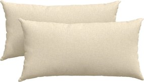 vidaXL Perne pentru canapea 2 pcs Crem 80 x 40 cm țesătură