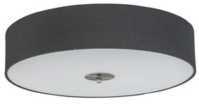 Plafoniera rustică neagră 50 cm - Drum Jute