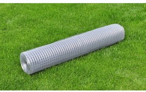 vidaXL Plasă de sârmă găini, argintiu, 10 x 1 m, oțel galvanizat