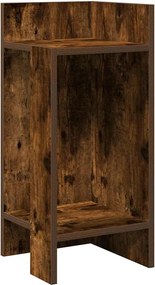 vidaXL Masă laterală cu poliță stejar afumat 25,5x27x60 cm