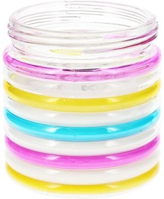 Lumânare repelentă Citronella Stripes, 780 g , 11în 12 cm, roz