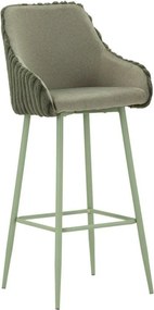 Scaune de bar verzi cu cotiere 2 buc. tapițate (înălțime șezut 78 cm) Alaska – Mauro Ferretti