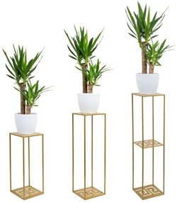 Suport pentru flori 60x24 cm, culoare aurie