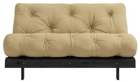 Canapea variabilă Karup Design Roots Black/Wheat Beige