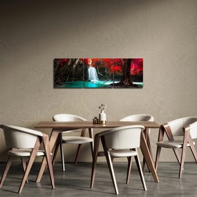 Tablou - Cascadă (cu ceas) (90x30 cm)