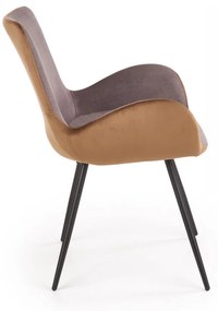 Scaun K392 velvet gri maro