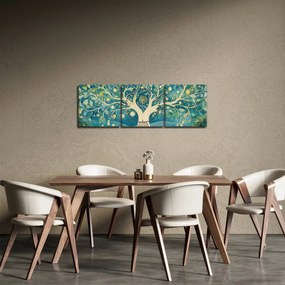 Tablou – Arbore magic cu spirale (cu ceas) (90x30 cm)