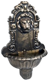 Fantana de perete cu design cap de leu, bronz
