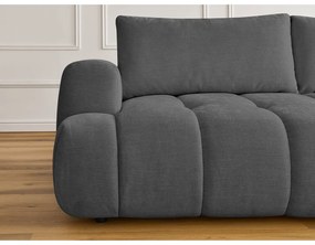 Canapea gri închis extensibilă/cu spațiu de depozitare 251 cm Fuji – Bobochic Paris