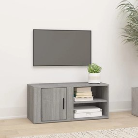 vidaXL Comodă TV, gri sonoma, 80x31,5x36 cm, lemn prelucrat