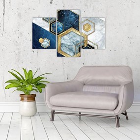 Tablou - Hexagoane de marmură (90x60 cm)