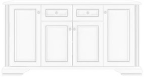 White 009-1 Comoda 4D2S Snowy Ash/Silver Pine