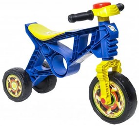 Motocicleta cu functie de trotineta fara pedale pentru copii NOVOKIDS™ EVO Balance Bike, Cu claxon, Maxim 30 Kg, 3 roti, Stabilitate mare, Albastru