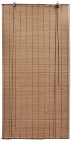 Jaluzele din bambus tip rulou, 2 buc., maro, 100x160 cm