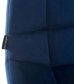 HR590N scaun Catifea Bleumarin cu Bază Aurie