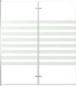 vidaXL Cabină de baie, 120 x 140 cm, sticlă securizată, dungi