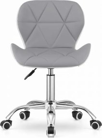 Scaun de birou AVOLA VELVET gri-alb
