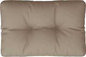 vidaXL Pernă de paleți, gri taupe, 50x40x12 cm, material textil