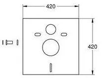 Izolatie montaj WC suspendat, Viega, 575168