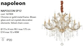 Candelabru design elegant NAPOLEON SP12 auriu 167404