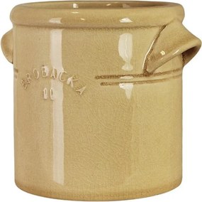Ghiveci din ceramică glazurată manual 1L galben, „Brobacka"